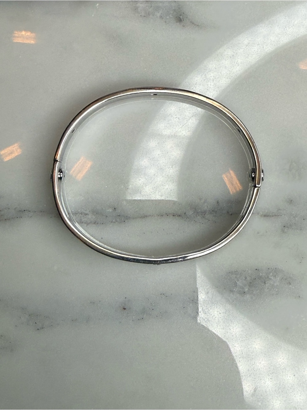 Auth Cartier 18k White Gold 6 Diamond love Bracelet with Red Box Sz 17 - Picture 14 of 14